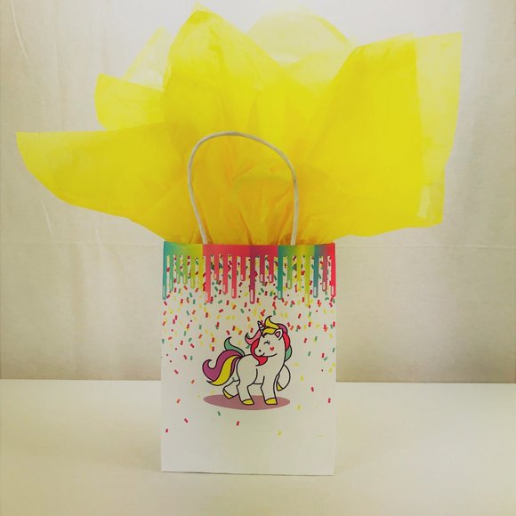 NWOT Set of 24 Unicorn Bags with Tissue Paper - Picture 5 of 8